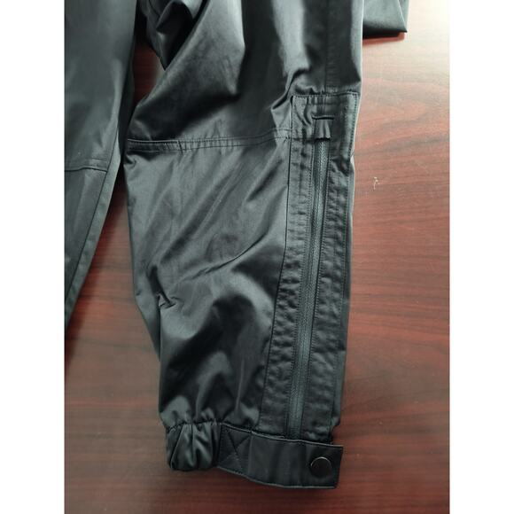 Athleta Radiant Jogger Pants Women's Sz 4 Black Satin Tapered Zip Leg Athleisure - Picture 15 of 16